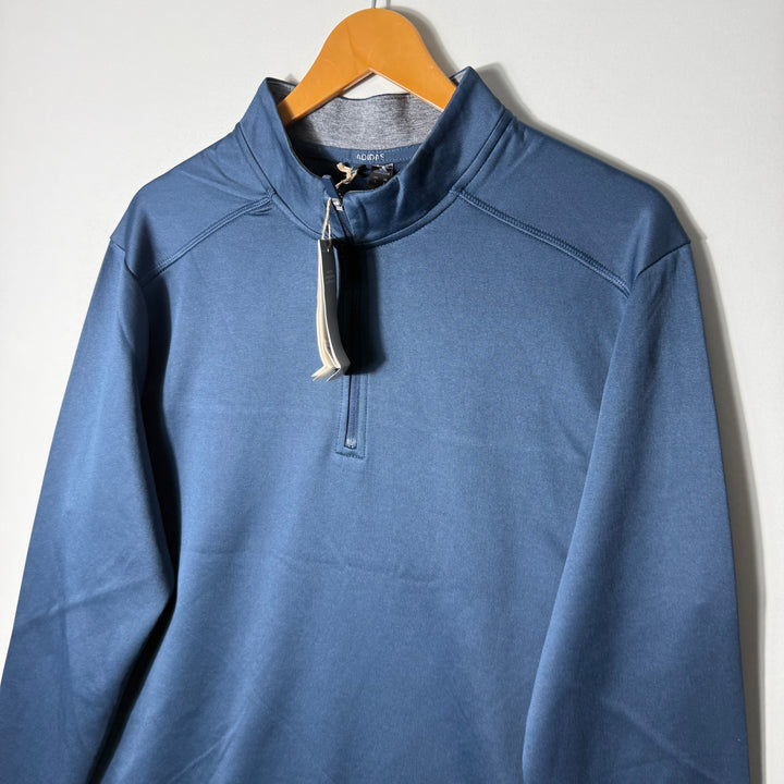ADIDAS HALF ZIP SPORT PULLOVER BRAND NEW BLUE COLOUR