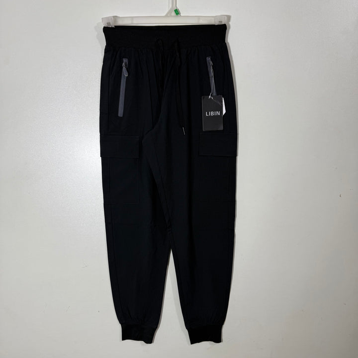 LIBIN HYBRID CARGO TROUSER BRAND NEW BLACK COLOUR WITH STRETCH