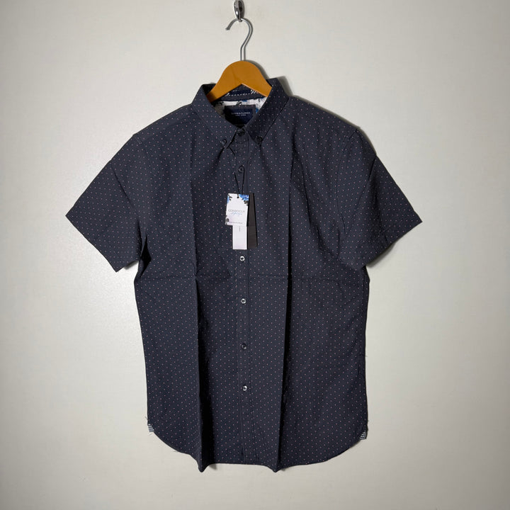 DENIM & FLOWER BUTTON DOWN HALF SLEEVES SHIRT BRAND NEW
