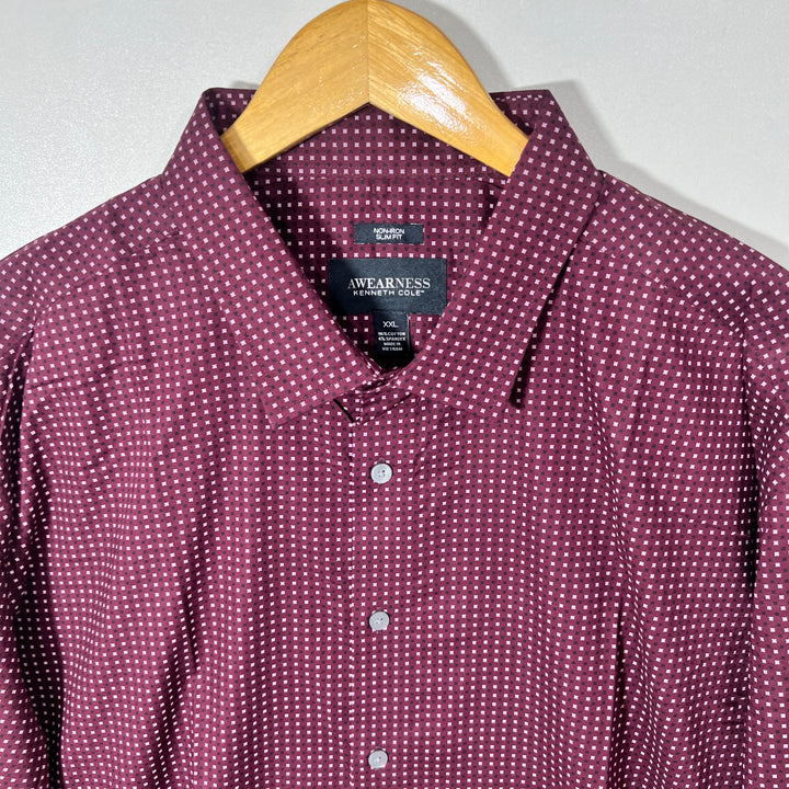 AVERNESS KENNETH COLE NON IRON SLIM FIT CASUAL COTTON SHIRT