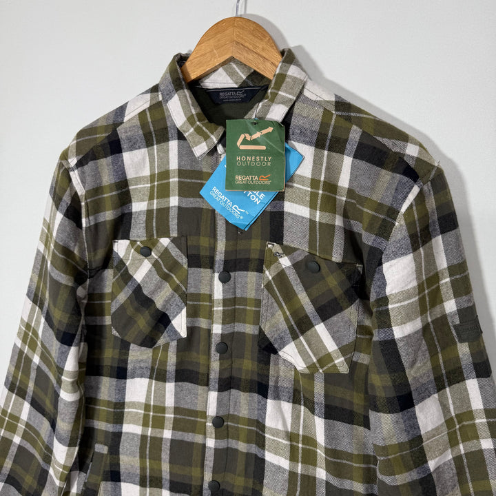 REGATTA OUTDOORS THAMOS 4 POCKETS FLANNEL SHIRT BRAND NEW INNER FLEECE