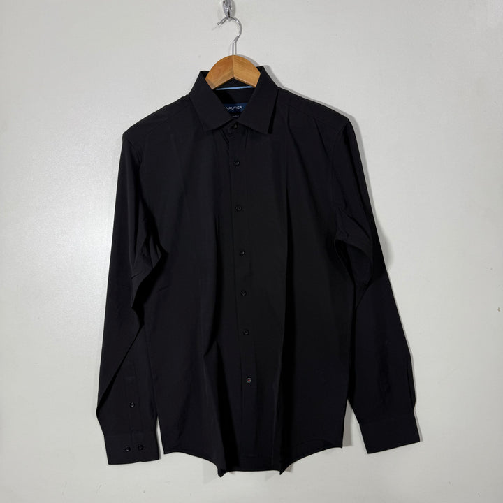 NAITICA SLIM FIT PERFORMANCE SHIRT BLACK COLOUR WITH STRETCH
