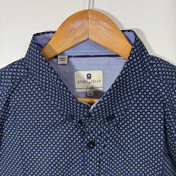 STEEL & JELLY BUTTON DOWN HALF SLEEVES SHIRT