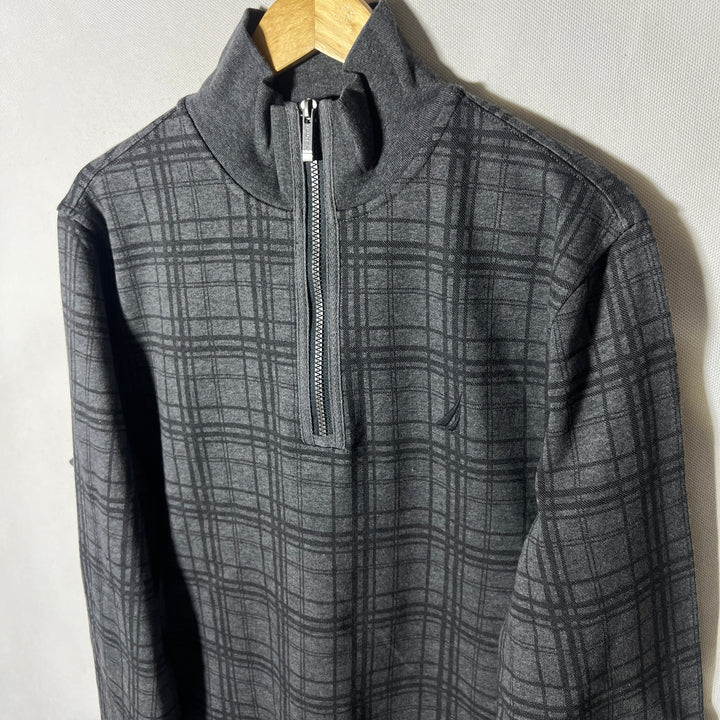 NAUTICA CHECKERED SWEAT PULLOVER