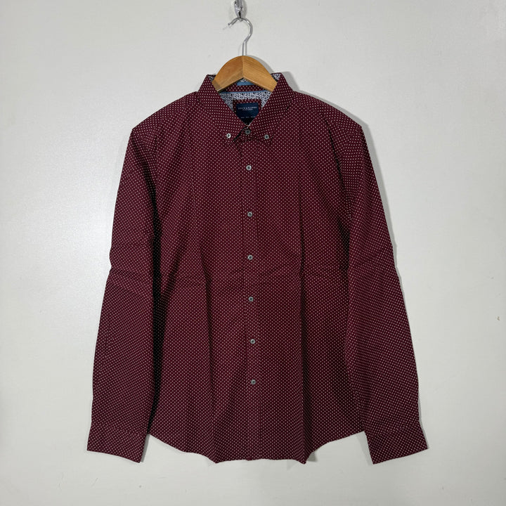 DENIM & FLOWER BUTTON DOWN CASUAL COTTON SHIRT