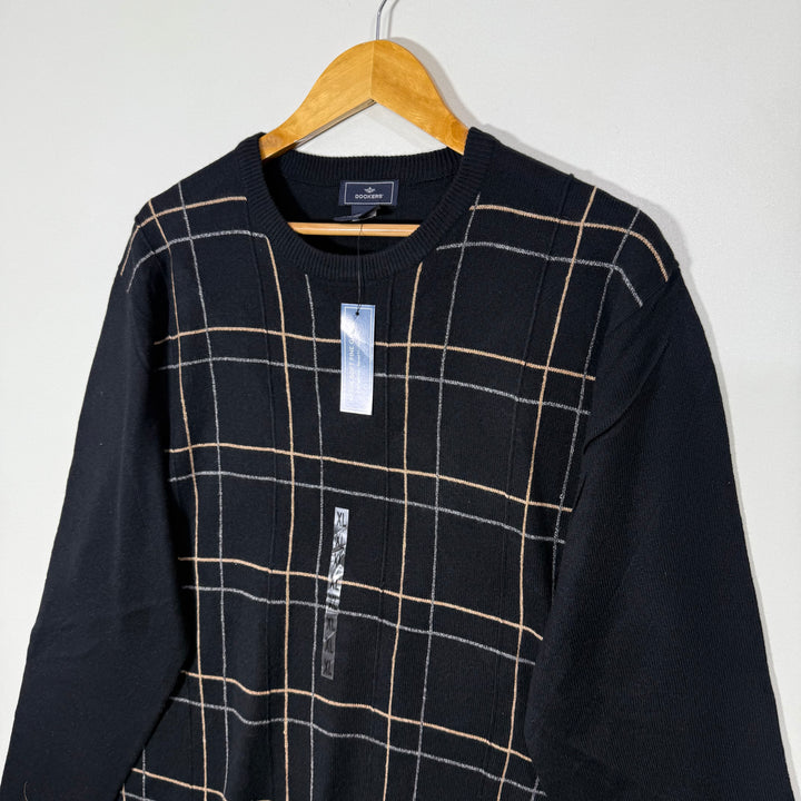 DOCKERS EXTRA FINE ACRYLIC SWEATER BRAND NEW BLACK COLOUR