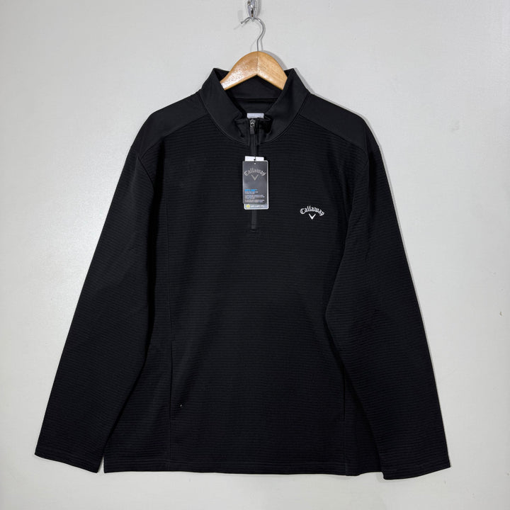 CALLAWAY OPTI DRI HALF ZIP SPORT PULLOVER BRAND NEW BLACK COLOUR