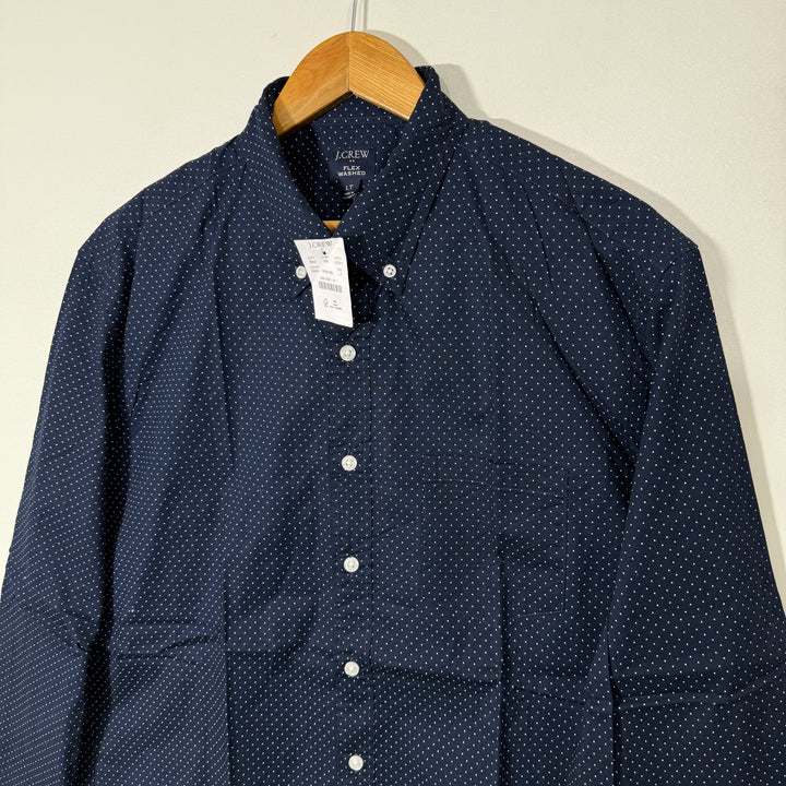 J CREW BUTTON DOWN CASUAL COTTON SHIRT BRAND NEW BLUE COLOUR