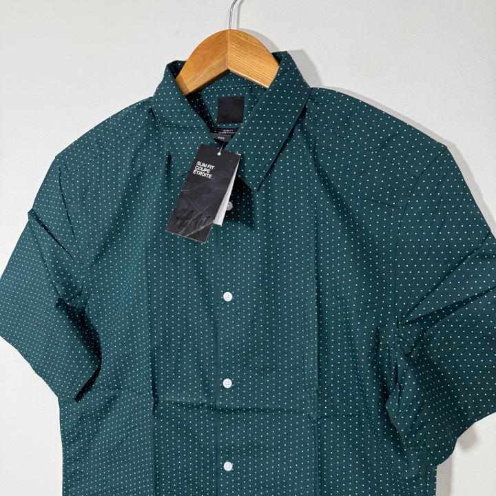 H&M SLIM FIT HALF SLEEVES COTTON SHIRT BRAND NEW
