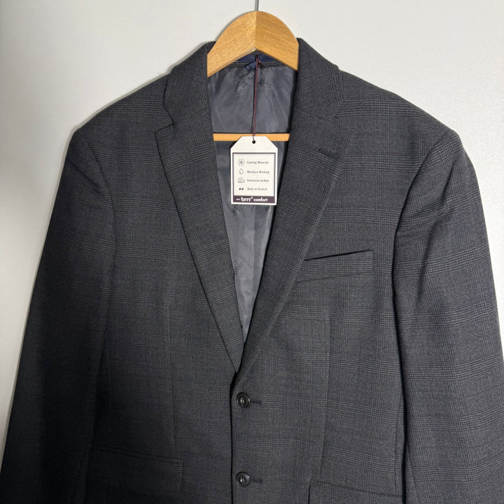 JOS A BANK TAILORED FIT WOOL CHECKERED BLAZER COAT BRAND NEW GREY COLOUR
