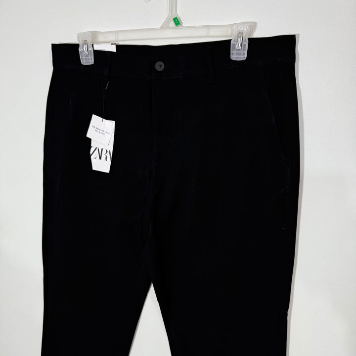 ZARA SLIM FIT THE MELANGE PANT BRAND NEW WITH STRETCH BLEVK COLOUR