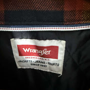 WRANGLER DOUBLE POCKETS FLANNEL CHECKERED INNER QUILTED PUFFER SHIRT STYLE JACKET BRAND NEW WITH HOOD