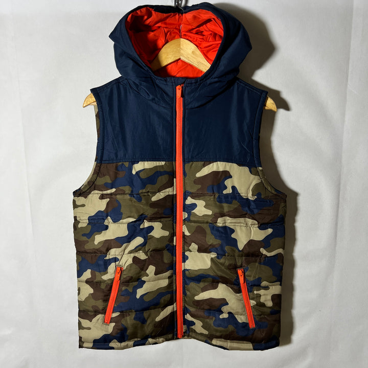 BROTHERS CAMOUFLAGE SLEEVES LESS PUFFER JACKET