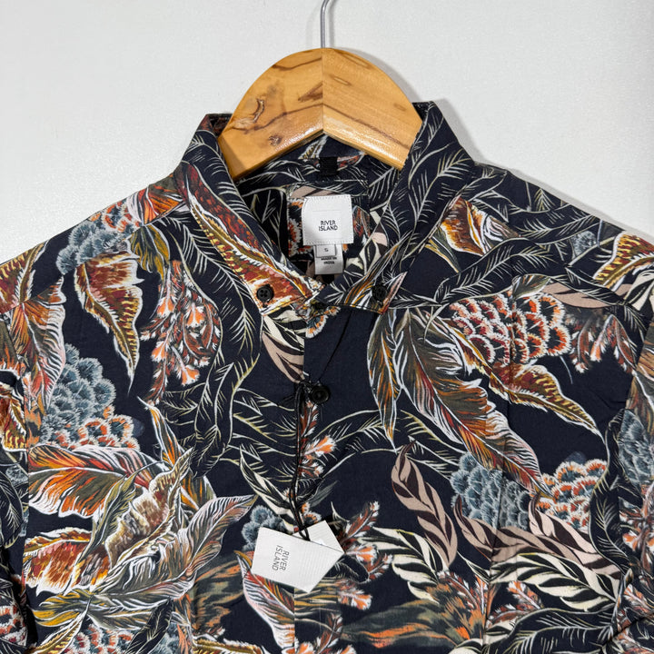 RIVER ISLAND BUTTON DOWN HALF SLEEVES HAWAI SHIRT BRAND NEW