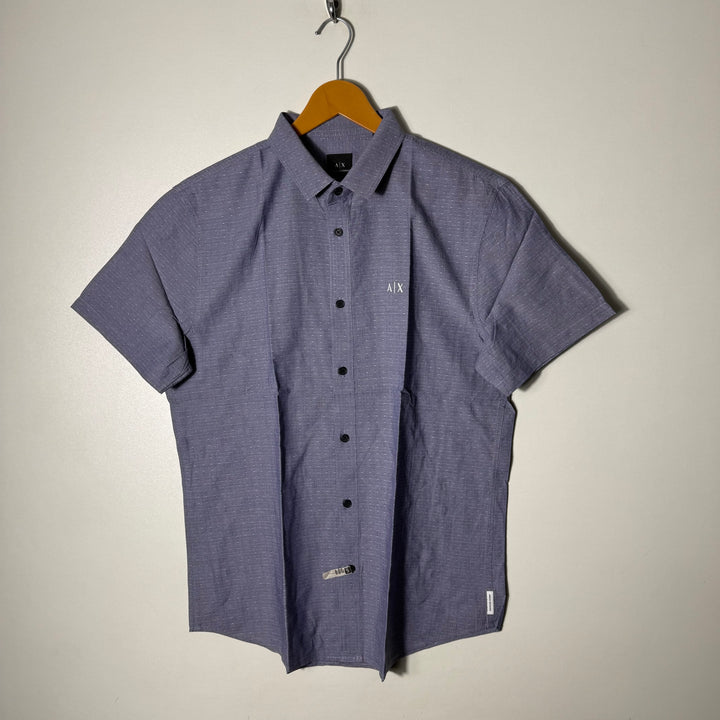 ARMANI EXCHANGE HALF SLEEVES COTTON SHIRT