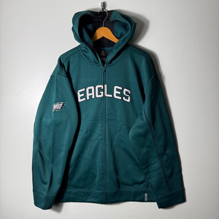 NFL APPAREL SPORT JACKET INNER FLEECE WITH HOOD GREEN COLOUR
