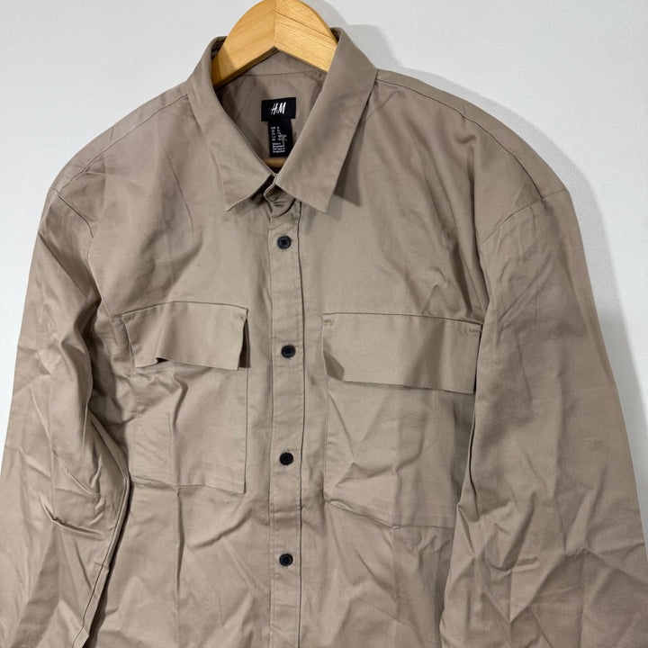 H&M DOUBLE POCKETS OXFORD COTTON SHIRT