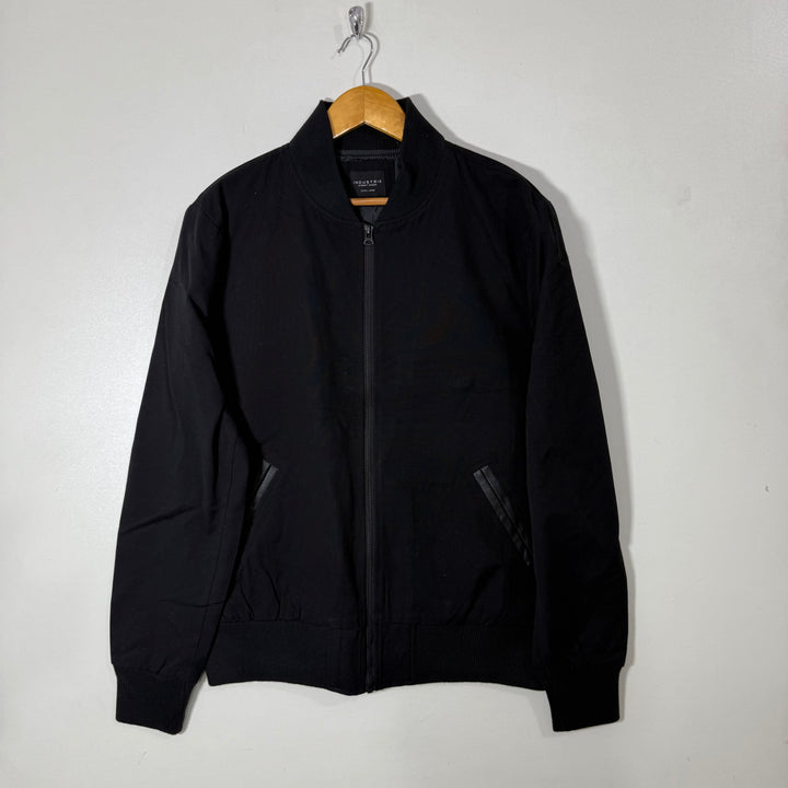 INDUSTRIE BEN COLLAR BOMBER JACKET BLACK COLOUR
