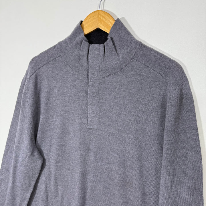 GAP ITALIAN 4 BUTTON MERINO WOOL SWEATER PULLOVER