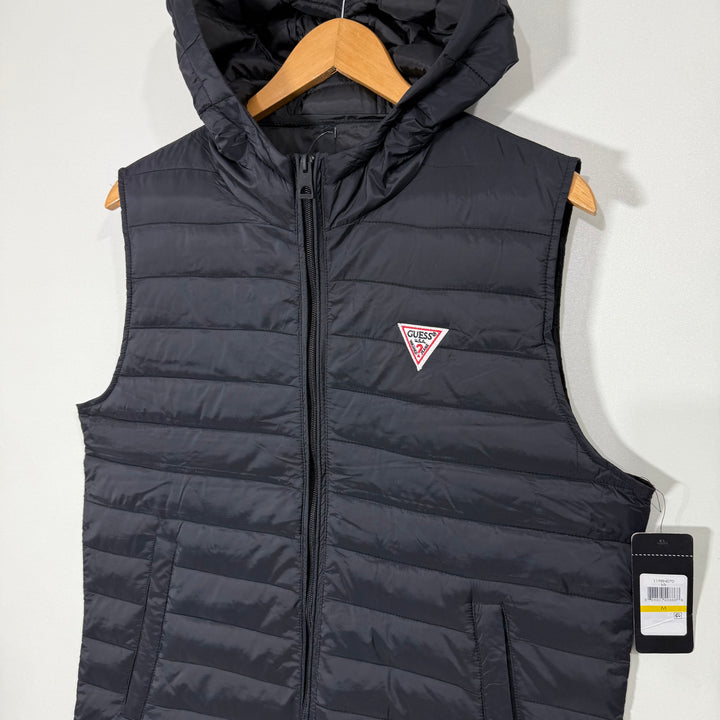 GUESS SLEEVES LESS PUFFER JACKET BRAND NEW BLACK COLOUR