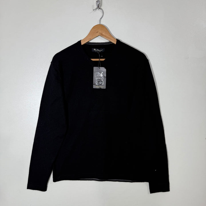 BEN SHERMAN V NECK MERINO WOOL SWEATER BRAND NEW BLACK COLOUR