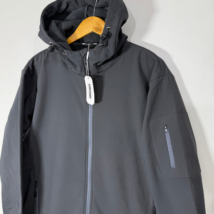 COOFANDY SOFT SHELL WINDBREAKER JACKET BRAND NEW INNER FLEECE WITH HOOD