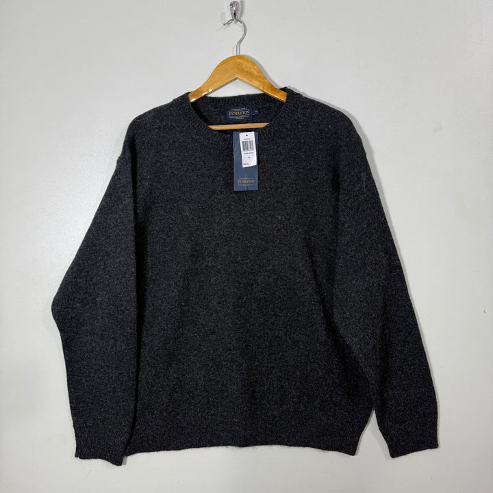 PENDLETON WASHABLE SHETLAND WOOL SWEATER BRAND NEW GREY COLOUR