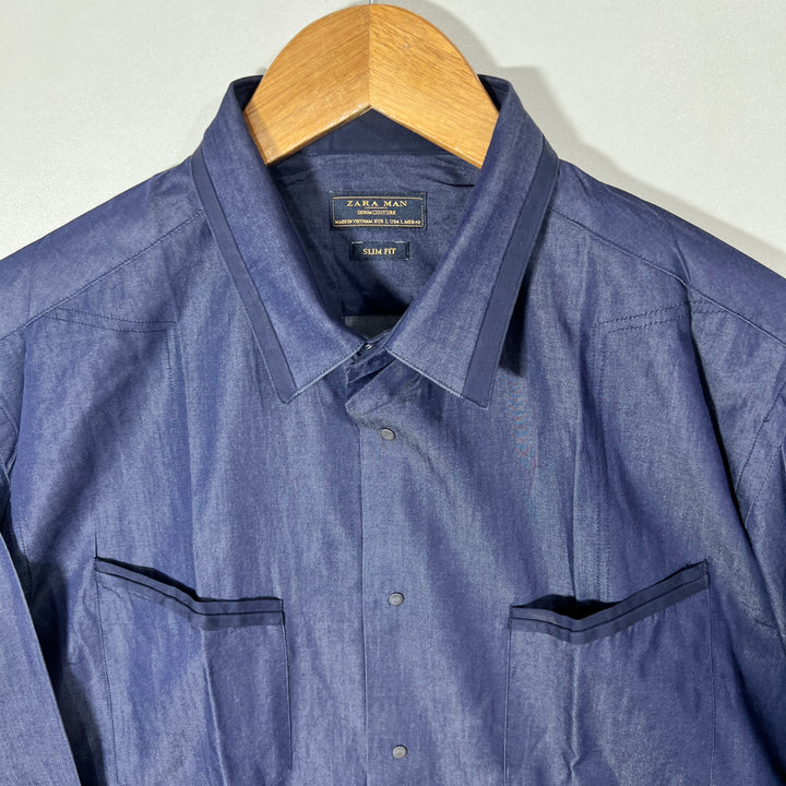 ZARA SLIM FIT CASUAL COTTON SHIRT