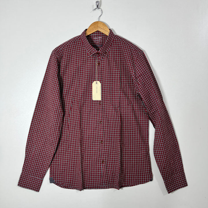 COLOR SIETE BUTTON DOWN CHECKERED SHIRT BRAND NEW