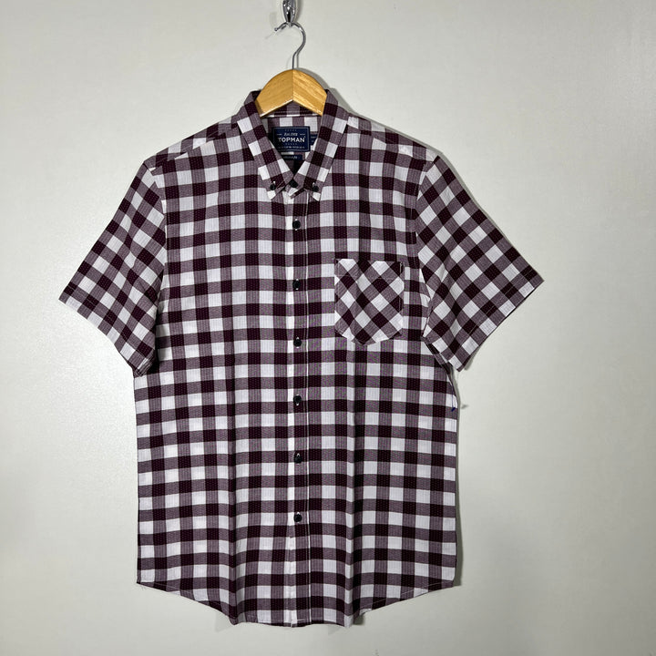 TOPMAN BUTTON DOWN HALF SLEEVES SHIRT