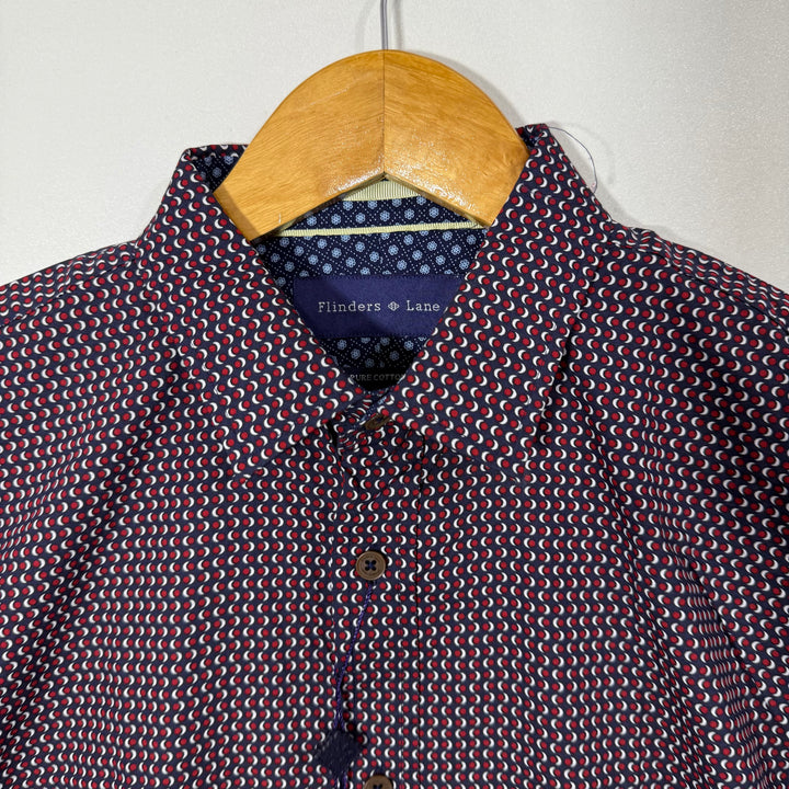 FLINDERS LANE PRINTED CASUAL COTTON SHIRT BRAND NEW