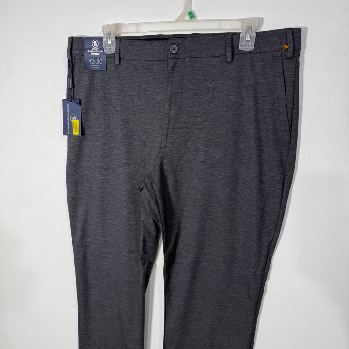 HART SCHAFFNER MARX STRAIGHT FIT FLAT FRONT PERFORMANCE PANT BRAND NEW WITH STRETCH GREY COLOUR