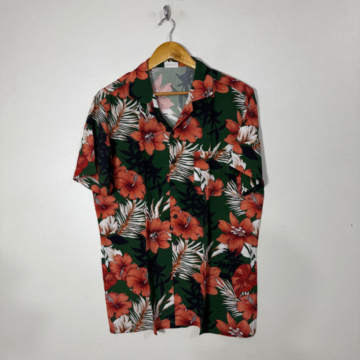 MCEDAR CUBAN COLLAR HALF SLEEVES HAWAI SHIRT