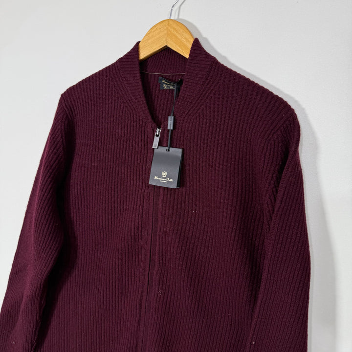 MASSIMO DUTTI FULL ZIP KNITTED  WOOL CASHMERE SWEATER BRAND NEW