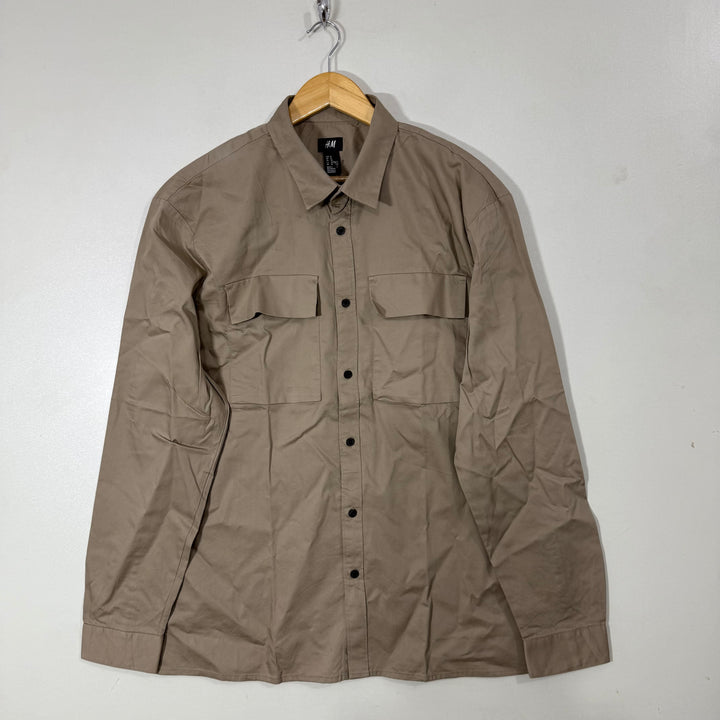 H&M DOUBLE POCKETS OXFORD COTTON SHIRT