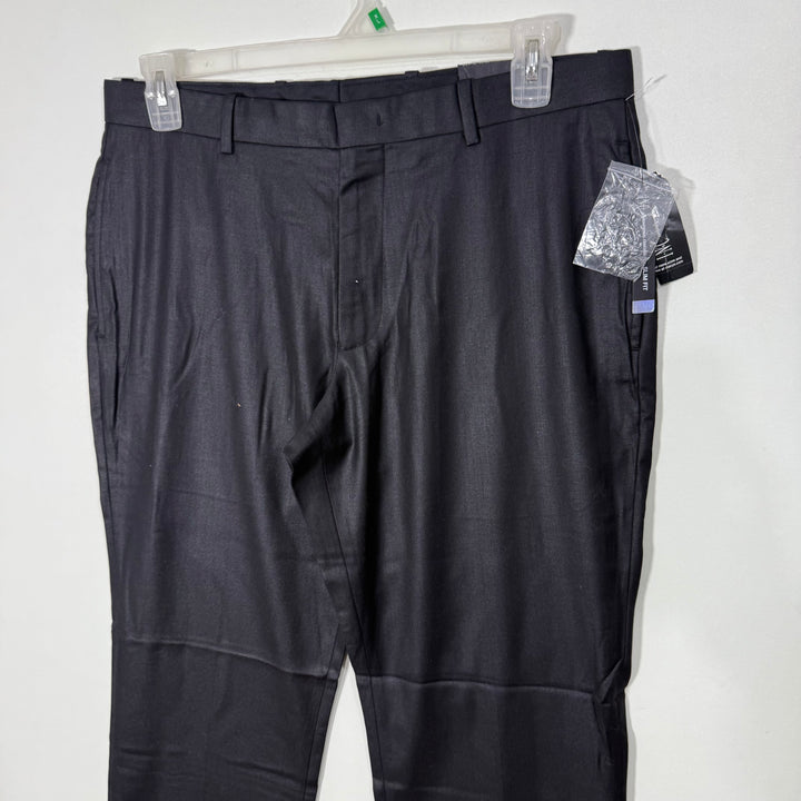 INC STRAIGHT FIT FLAT FRONT DRESS PANT BRAND NEW BLACK COLOUR WITHOUT STRETCH