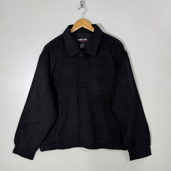KIRKLAND SHIRT COLLAR CASHMERE WOOL  BLEND JACKET