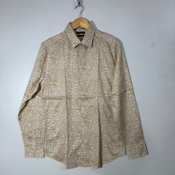 RW & CO SLIM FIT PRINTED COTTON SHIRT