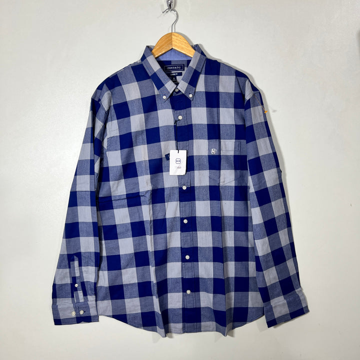 CROWN & IVY CLASSIC FIT BUTTON DOWN FLANNEL COTTON SHIRT BRAND NEW