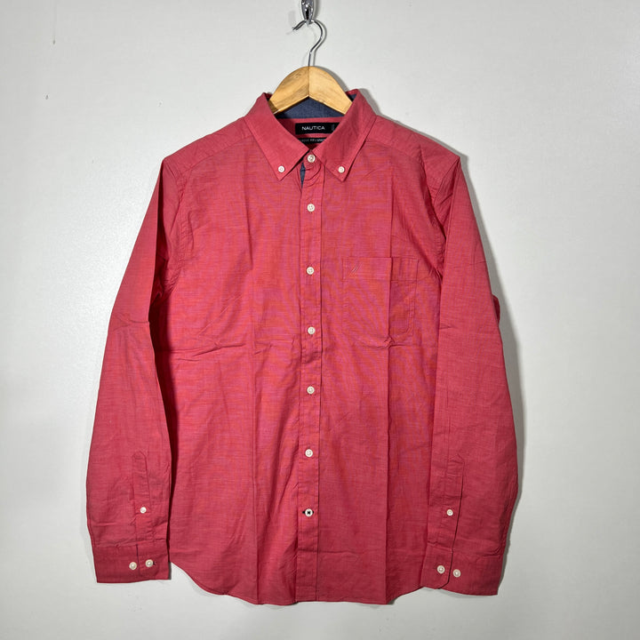 NAUTICA CLASSIC FIT BUTTON DOWN SHIRT WITH STRETCH