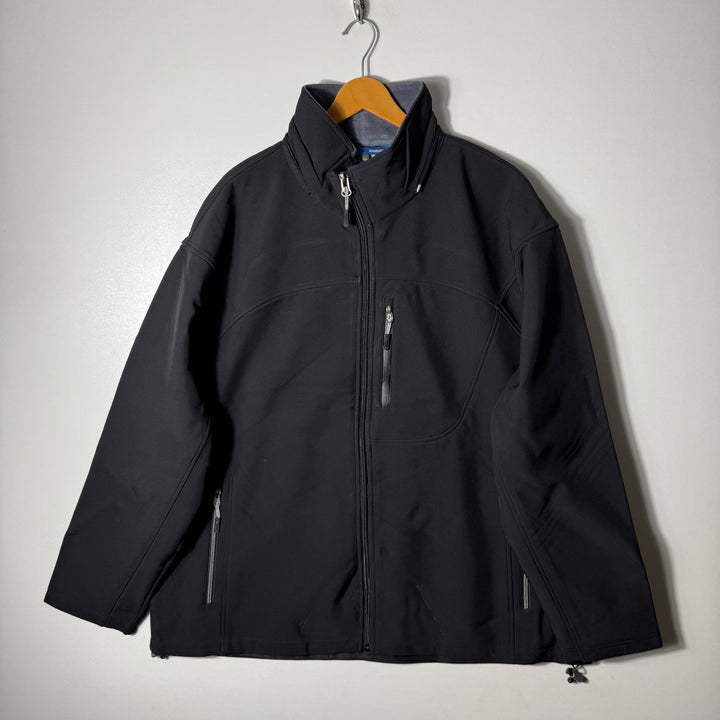REEBOK SOFT SHELL WINDBREAKER JACKET INNER FLEECE BLACK COLOUR
