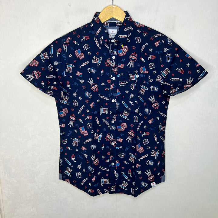 FREE PLANET HALF SLEEVES PRINTED SHIRT