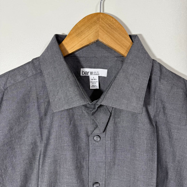 BAR III SLIM FIT COTTON SHIRT WITH STRETCH