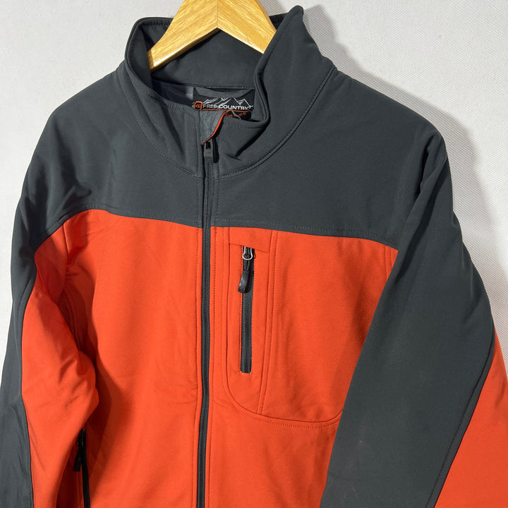 FREE COUNTRY SOFT SHELL WINDBREAKER JACKET INNER FLEECE