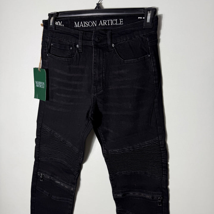 MAISON ARTICLE SKINNY FIT DENIM PANT BRAND NEW BLACK COLOUR