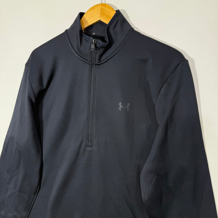 UNDER ARMOUR HALF ZIP SPORT PULLOVER INNER FLEECE BLACK COLOUR