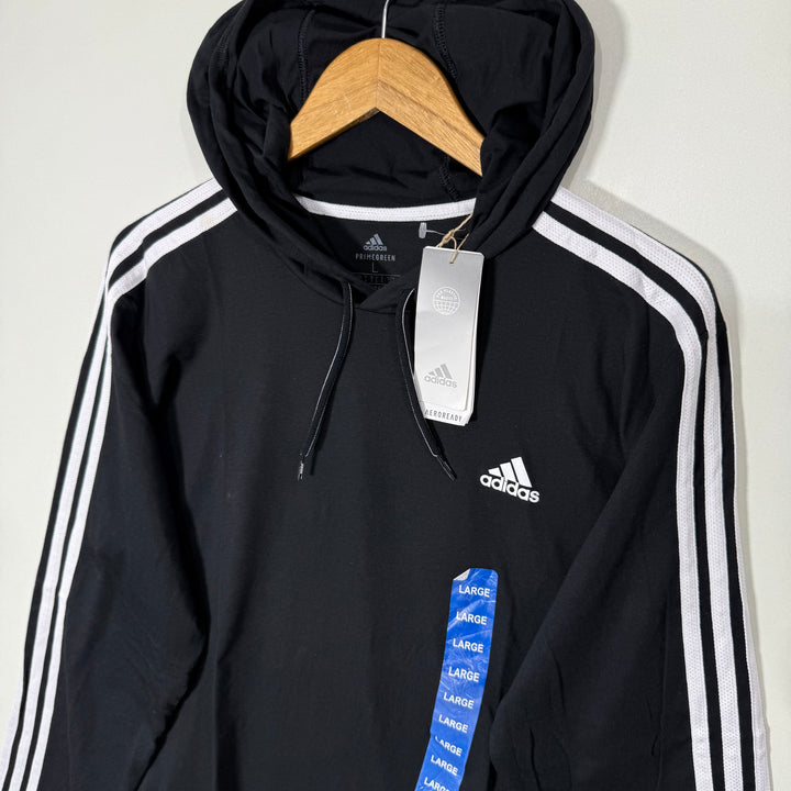 ADIDAS AEROREADY LONG SLEEVES COTTON TSHIRT WITH HOOD BRAND NEW