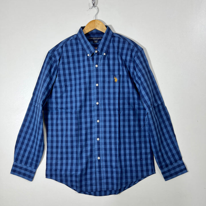 US POLO ASSN BUTTON DOWN CHECKERED SHIRT
