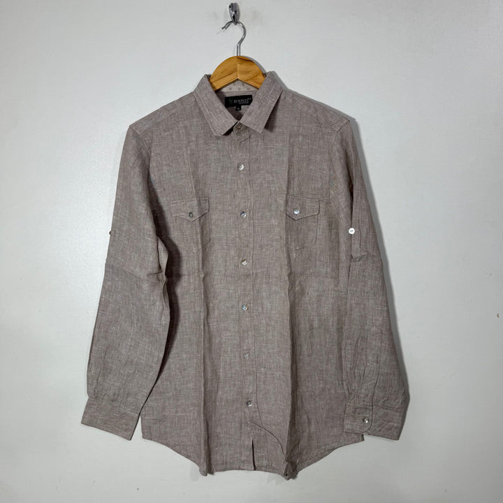 BUKINTE DOUBLE POCKETS LINEN SHIRT