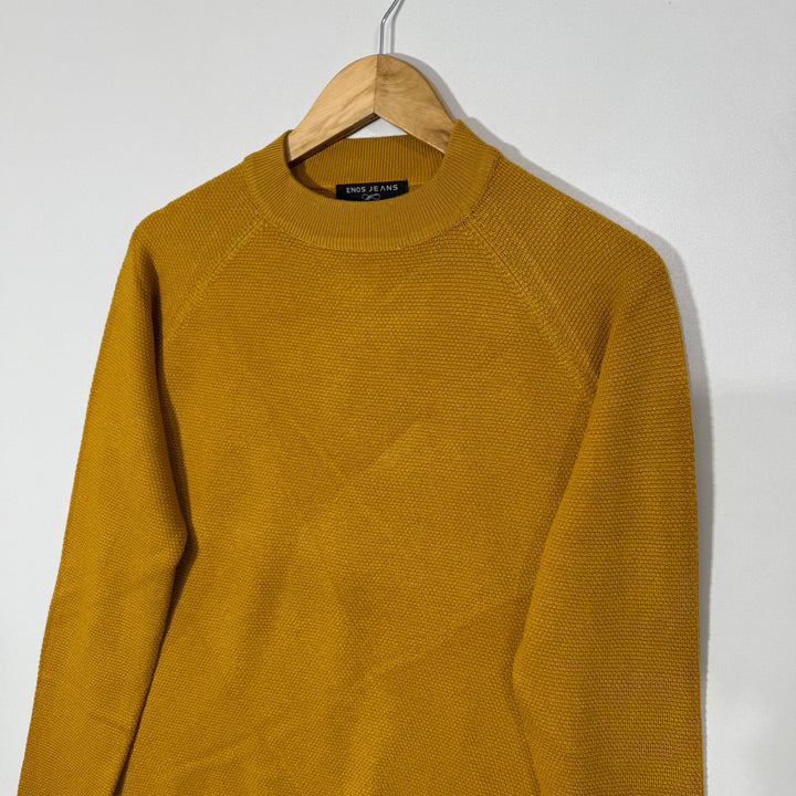 ENOS JEANS KNITWEAR MOVK NECK COTTON SWEATER